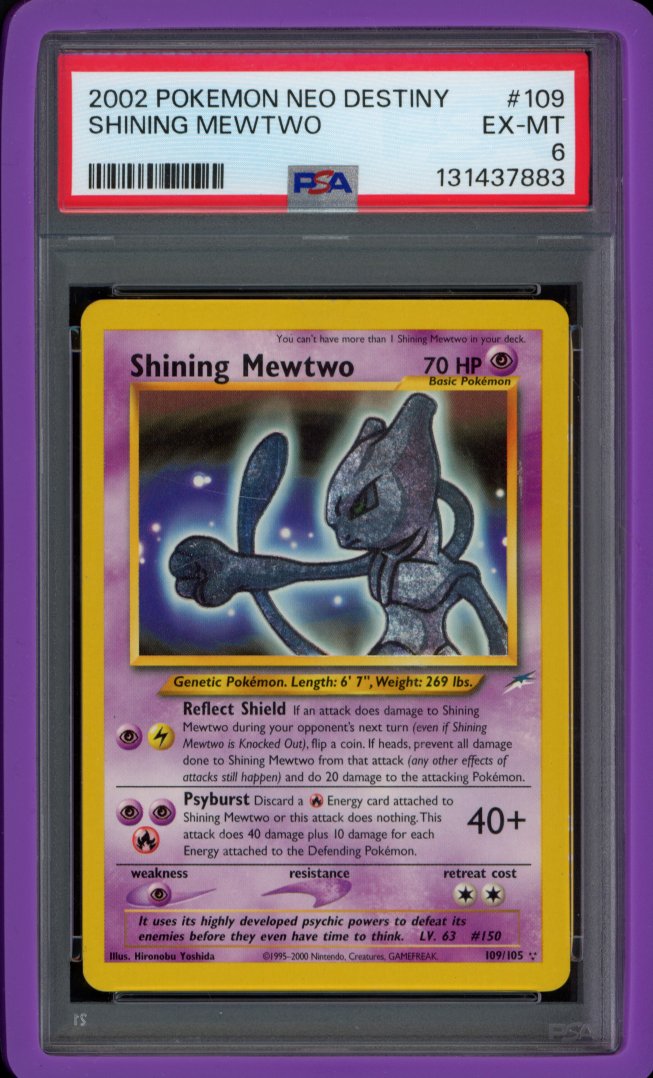 Shining Mewtwo 109/105 PSA 6