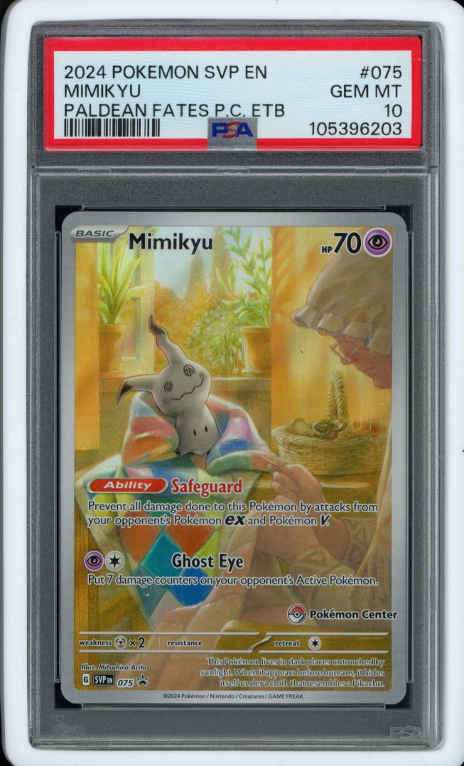 Mimikyu 075 Pokémon Center PSA 10
