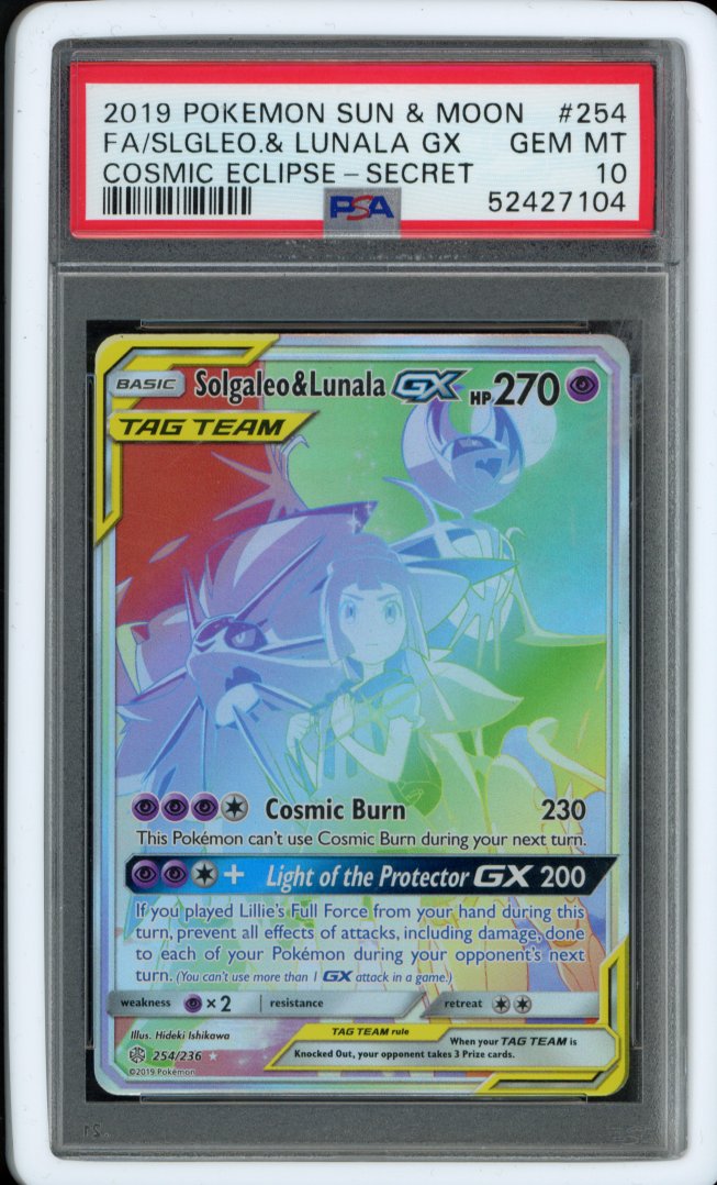 Solgaleo & Lunala Gx 254/236 PSA 10