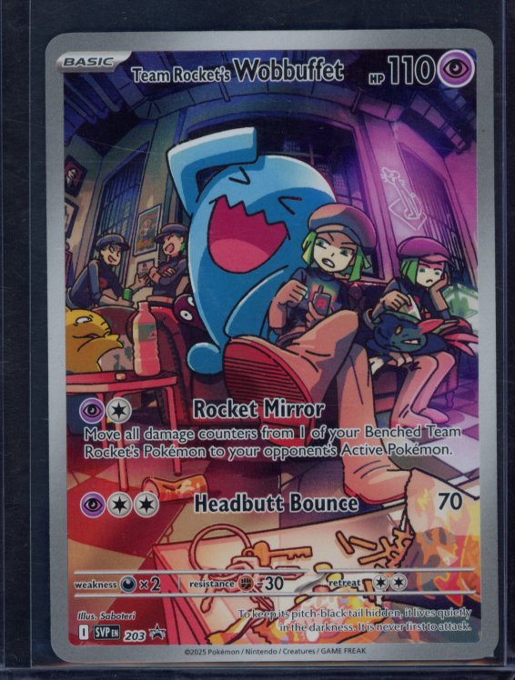 Team Rocket's Wobbuffet 203 Raw