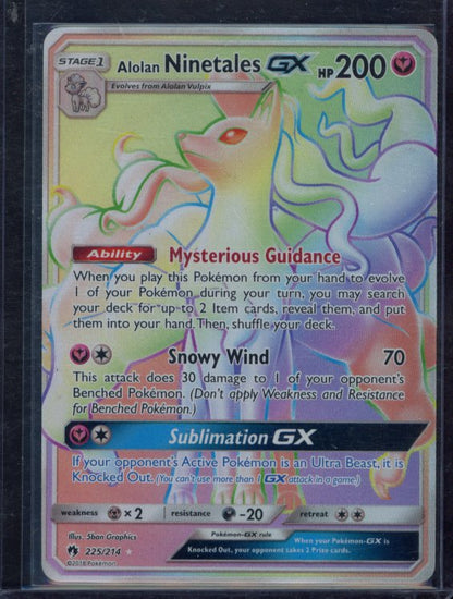 Alolan Ninetales Gx 225/214 Raw