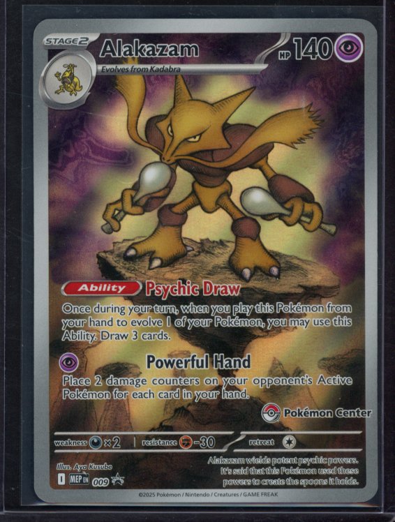 Alakazam 009 Pokémon Center Raw