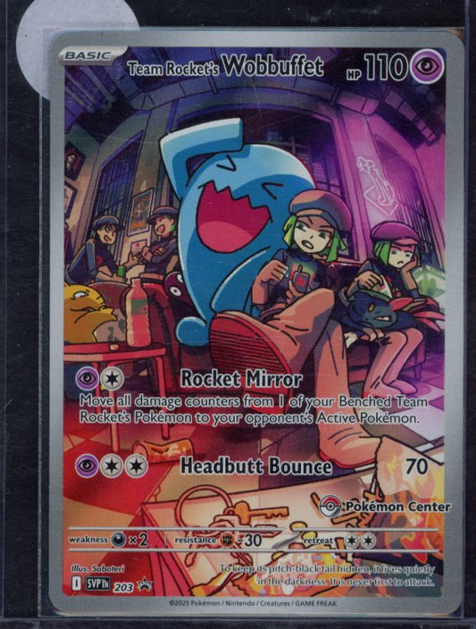 Team Rocket's Wobbuffet 203 Pokémon Center Raw