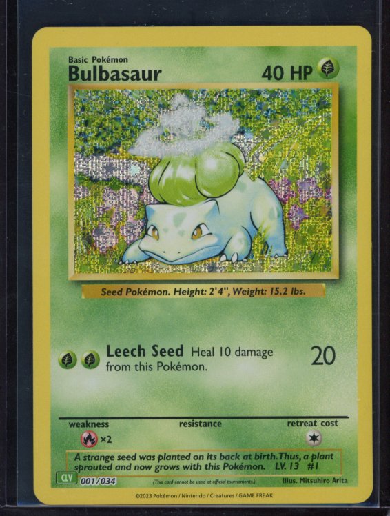 Bulbasaur 001/034 Raw