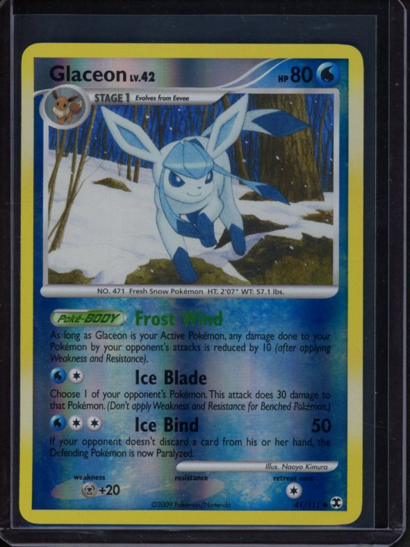 Glaceon LV.42 41/111 Reverse Holo Raw