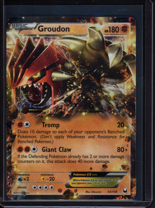 Groudon Ex 54/108 Raw