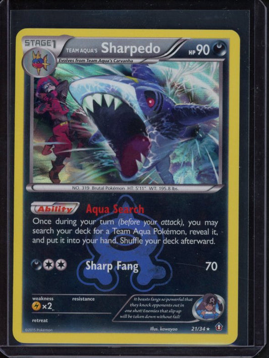Team Aqua's Sharpedo 21/34 Raw