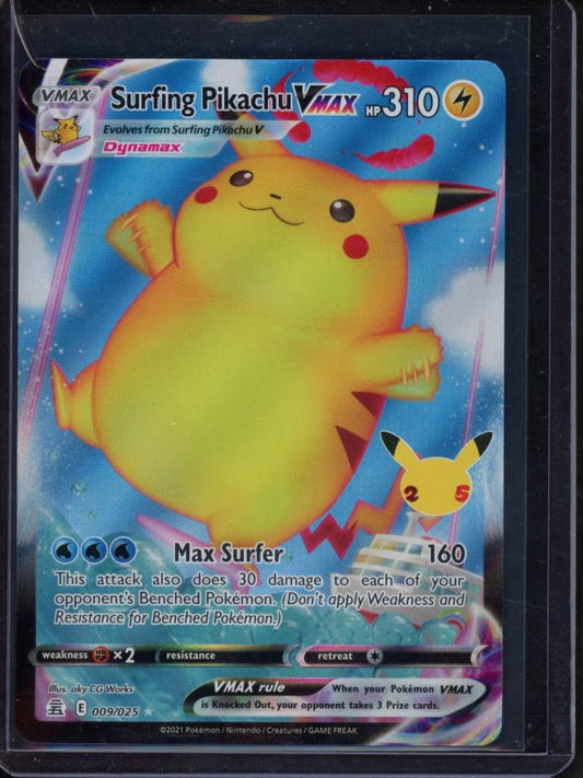 Surfing Pikachu Vmax 009/025 Raw