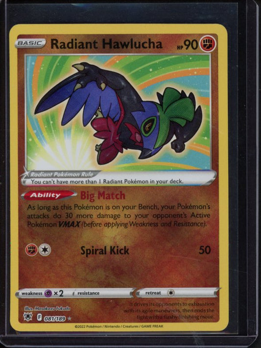 Radiant Hawlucha 081/189 Reverse Holo Raw