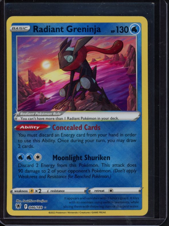 Radiant Greninja 046/189 Reverse Holo Raw
