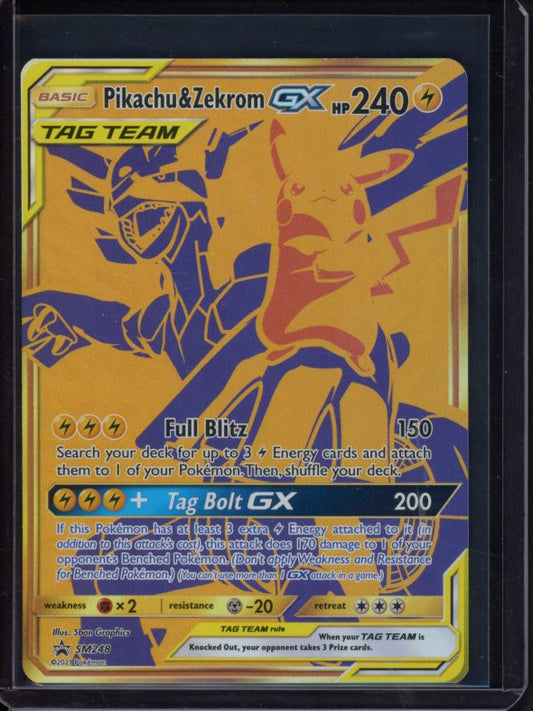 Pikachu & Zekrom Gx SM248 Raw