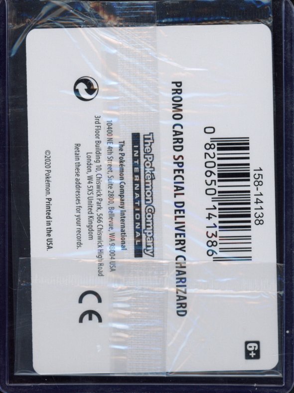 Special Delivery Charizard SWSH075 Sealed Promo Raw