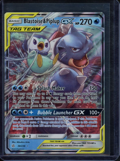 Blastoise & Piplup Gx 38/236 Raw