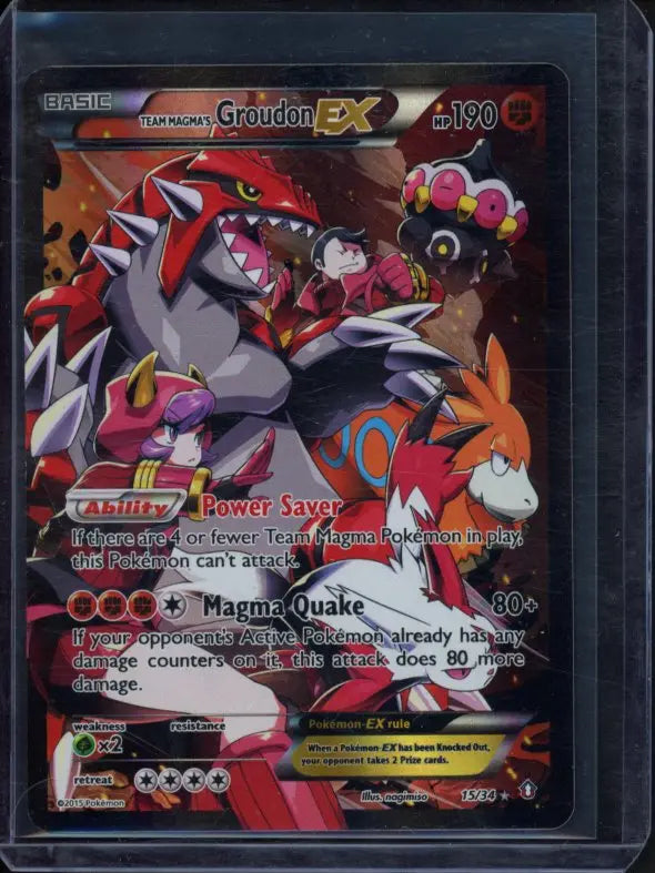 Team Magma's Groudon Ex 15/34 Raw - RookieLegends