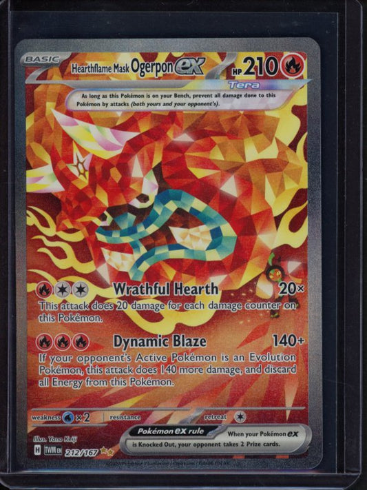 Heartflame Mask Ogerpon Ex 212/167 Raw