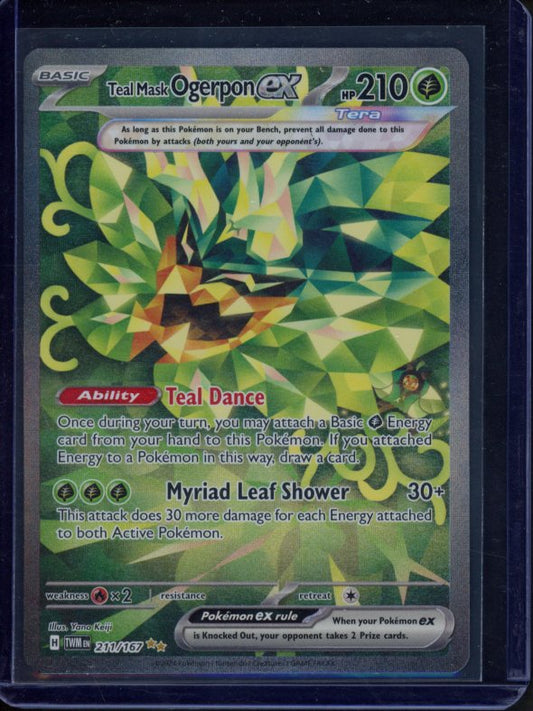 Teal Mask Ogerpon Ex 211/167 Raw