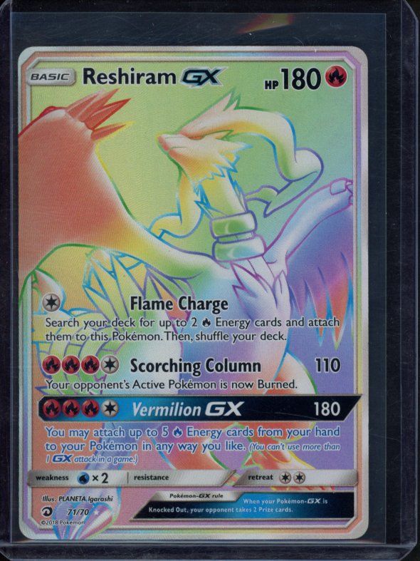 Reshiram Gx 71/70 Raw