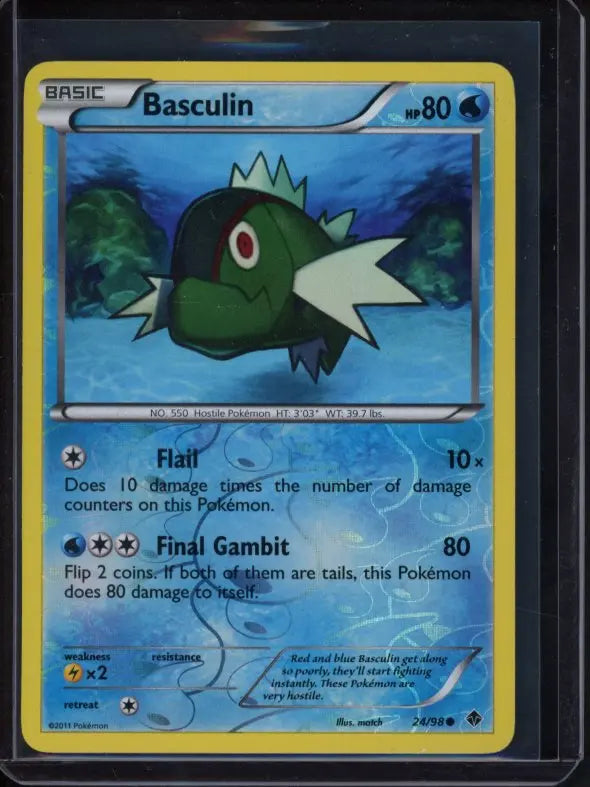 Basculin 24/98 Reverse Holo Raw - RookieLegends