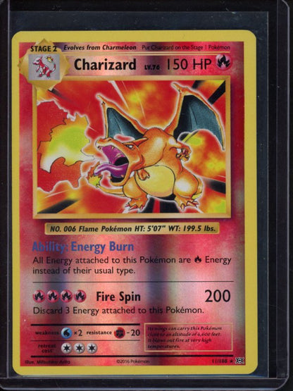 Charizard 11/108 Reverse Holo Raw
