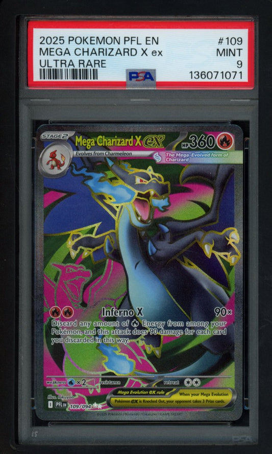Mega Charizard X Ex 109/094 PSA 9