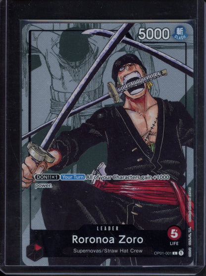 Roronoa Zoro (Alternate Art) OP01-001 Raw
