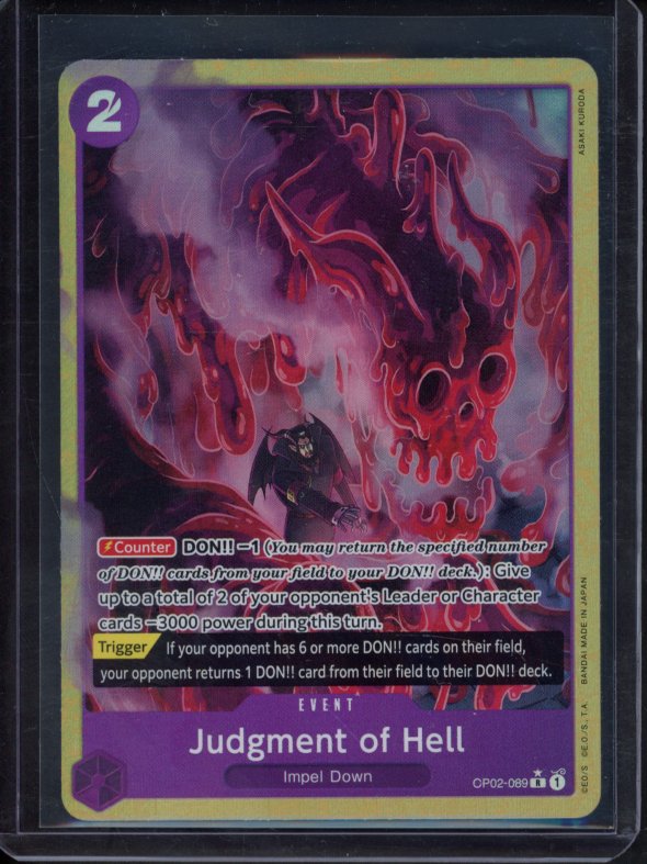 Judgment Of Hell (Alternate Art) OP02-089 Raw