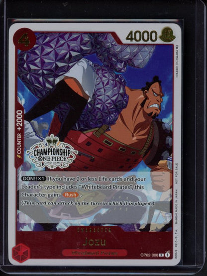 Jozu (Store Championship Participation Pack Vol.2) OP02-008 Raw