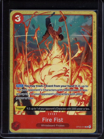 Fire Fist (Alternate Art) OP03-018 Raw