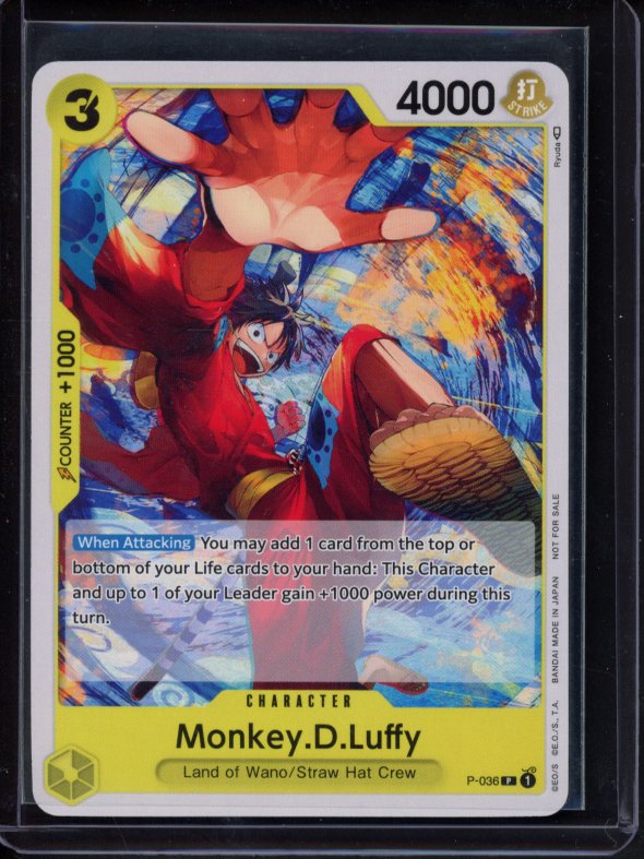 Monkey.D.Luffy (Pre-Release Tournament) P-036 Raw