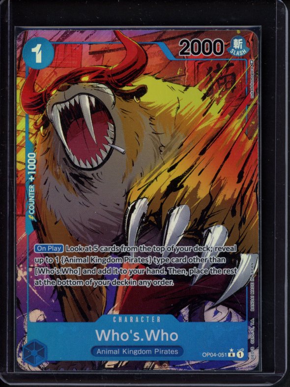 Who's.Who (Alternate Art) OP04-051 Raw