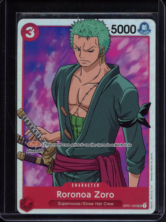 Roronoa Zoro (Foil) OP01-025 Raw