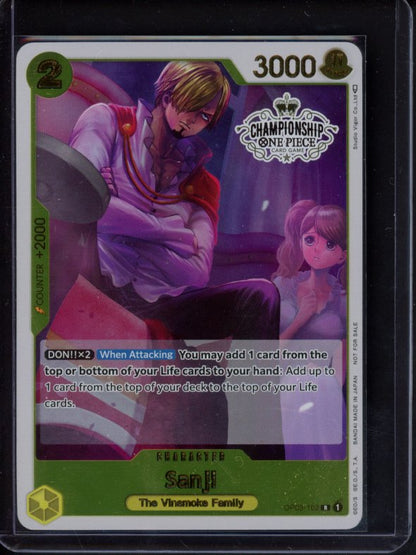 Sanji (Store Championship Participation Pack Vol.2) OP03-102 Raw