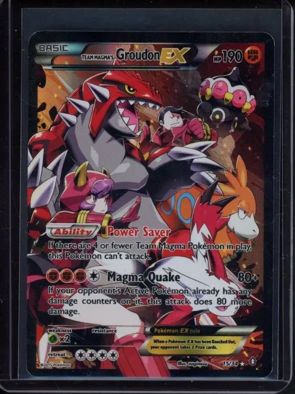 Team Magma's Groudon Ex 15/34 Raw - RookieLegends