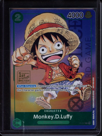 Monkey.D.Luffy (1 St Anniversary Tournament) P-037 Raw