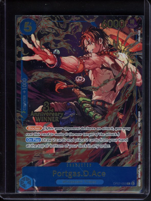 Portgas.D.Ace (3rd Anniversary Winner) OP07-053 Raw