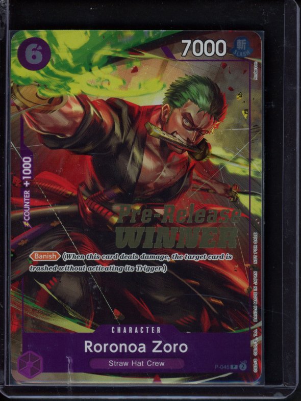Roronoa Zoro (Pre-Release Tournament Winner) P-045 Raw
