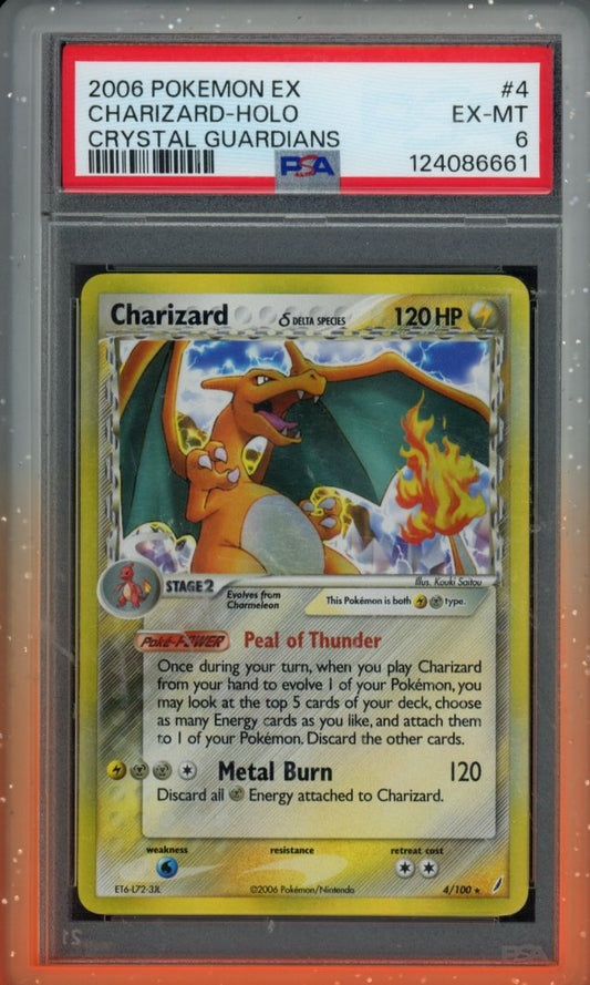 Charizard 4/100 PSA 6