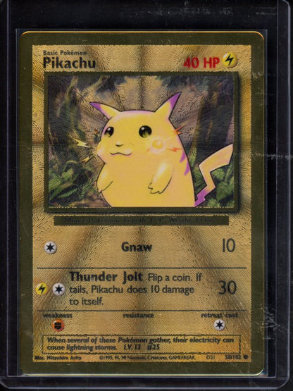 Pikachu 58/102 Célébration Metal Card Raw