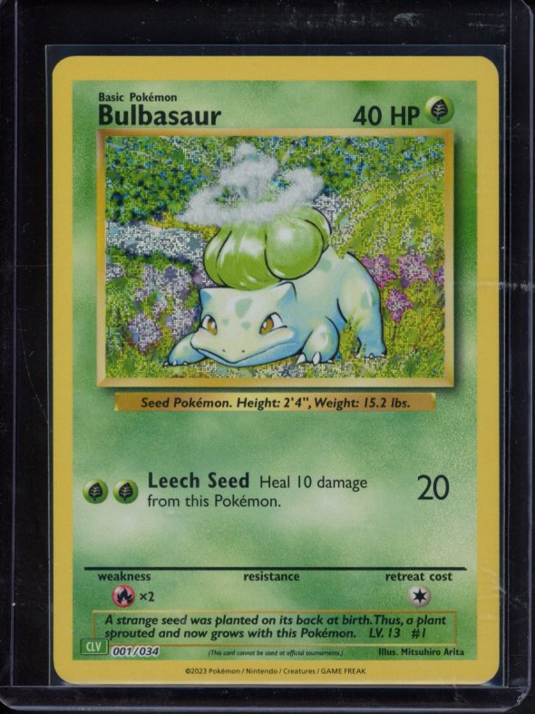 Bulbasaur 001/034 Raw - RookieLegends