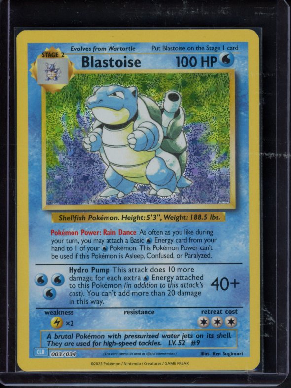 Blastoise 003/034 Raw