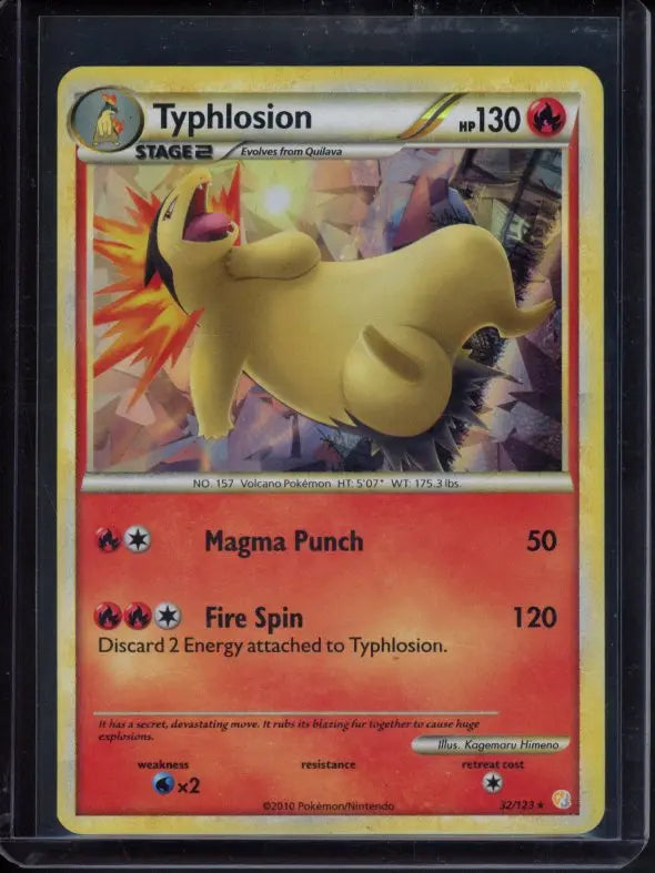 Typhlosion (Cracked Ice Holo) 32/123 Raw - RookieLegends