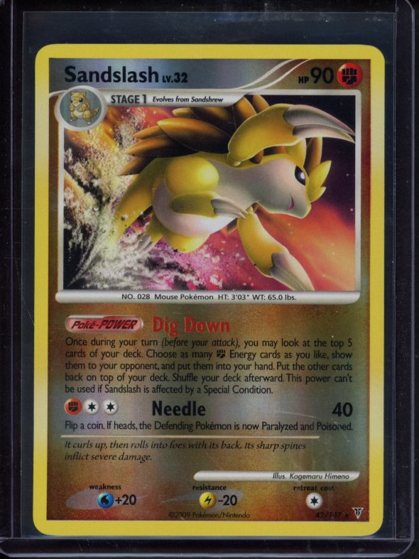 Sandslash Reverse Holo 42/147 Raw - RookieLegends