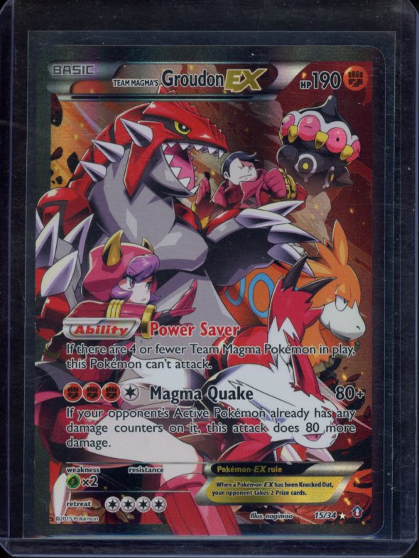 Team Magma's Groudon Ex 15/34 Raw - RookieLegends