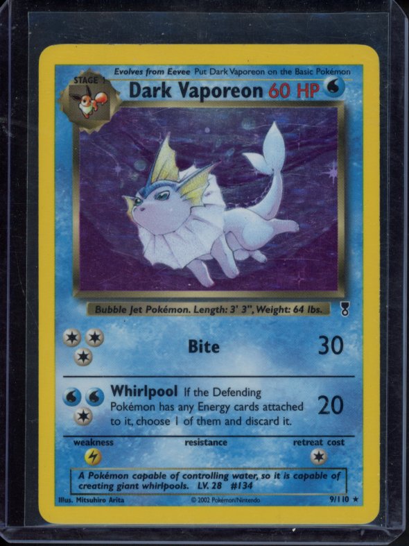 Dark Vaporeon 9/110 Raw - RookieLegends