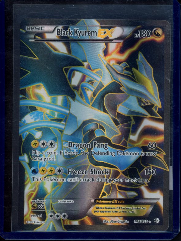 Black Kyurem Ex 145/149 Raw RookieLegends