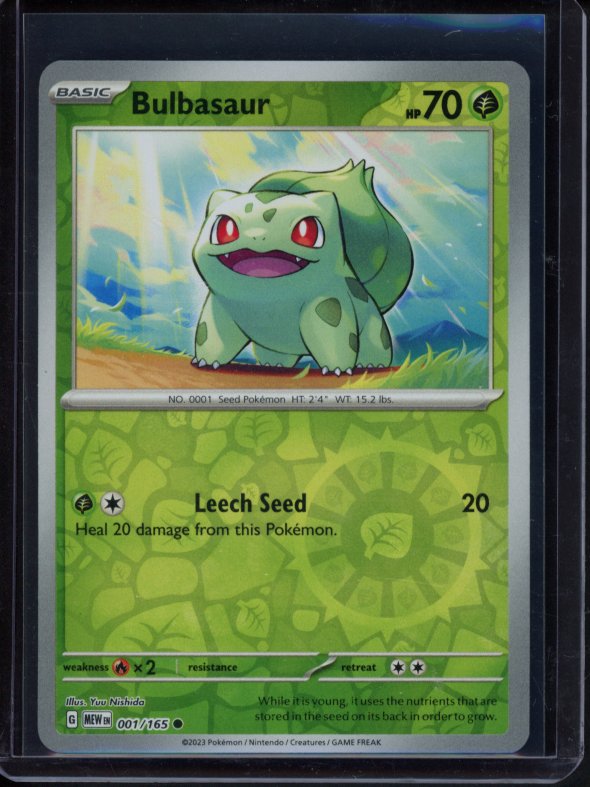 Bulbasaur (Reverse Cosmos Holo) 001/165 Raw RookieLegends