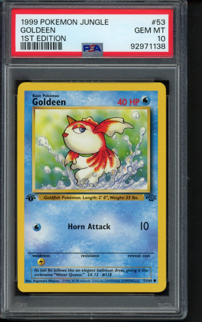Goldeen 1 St Edition (1999 Pokemon Jungle) 53/64 PSA 10