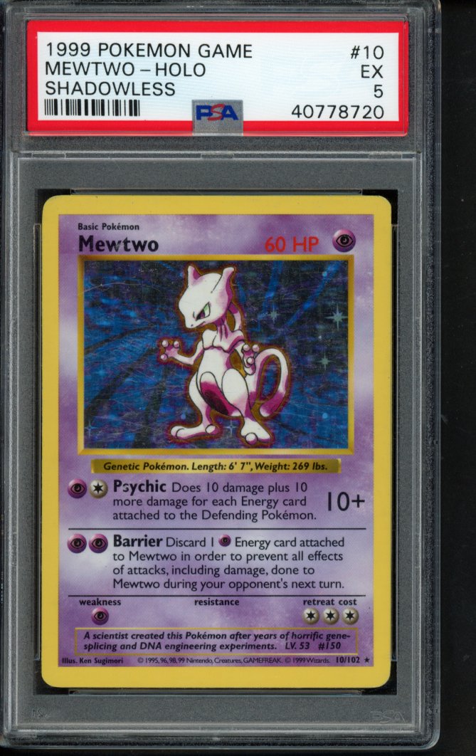 Mewtwo - Holo Shadowless 10/102 PSA 5 RookieLegends