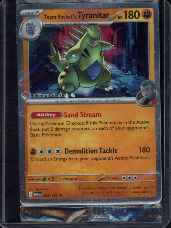 Team Rocket's Tyranitar (Pokemon Center Exclusive) 096/182 Sealed Promo RookieLegends