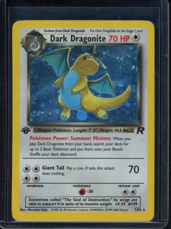 Dark Dragonite 1 St Edition - Holo 5/82 Raw RookieLegends
